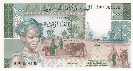 Mauretanien p3C 1000 Ouguiya 1977